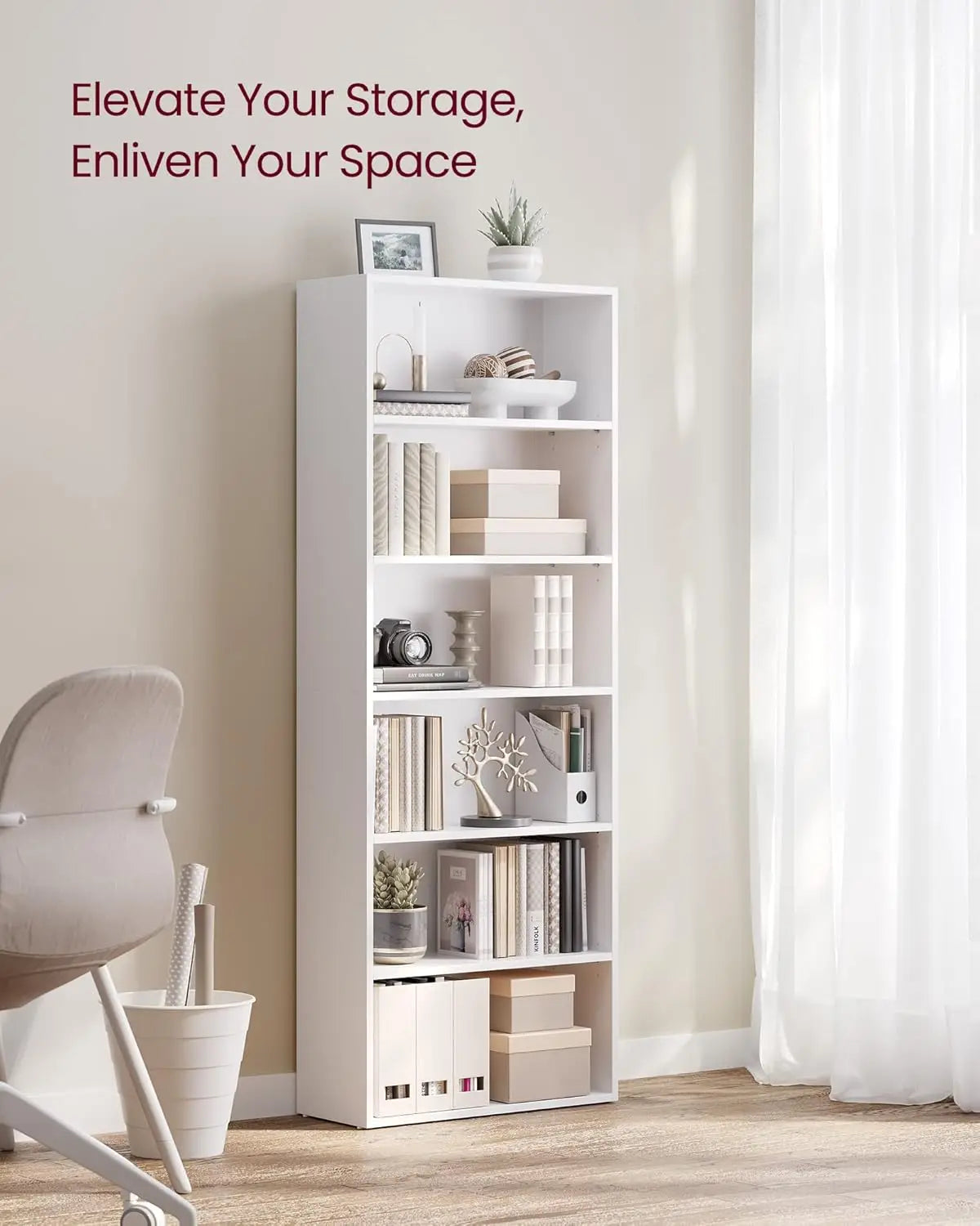6-Tier Open Storage Bookcase