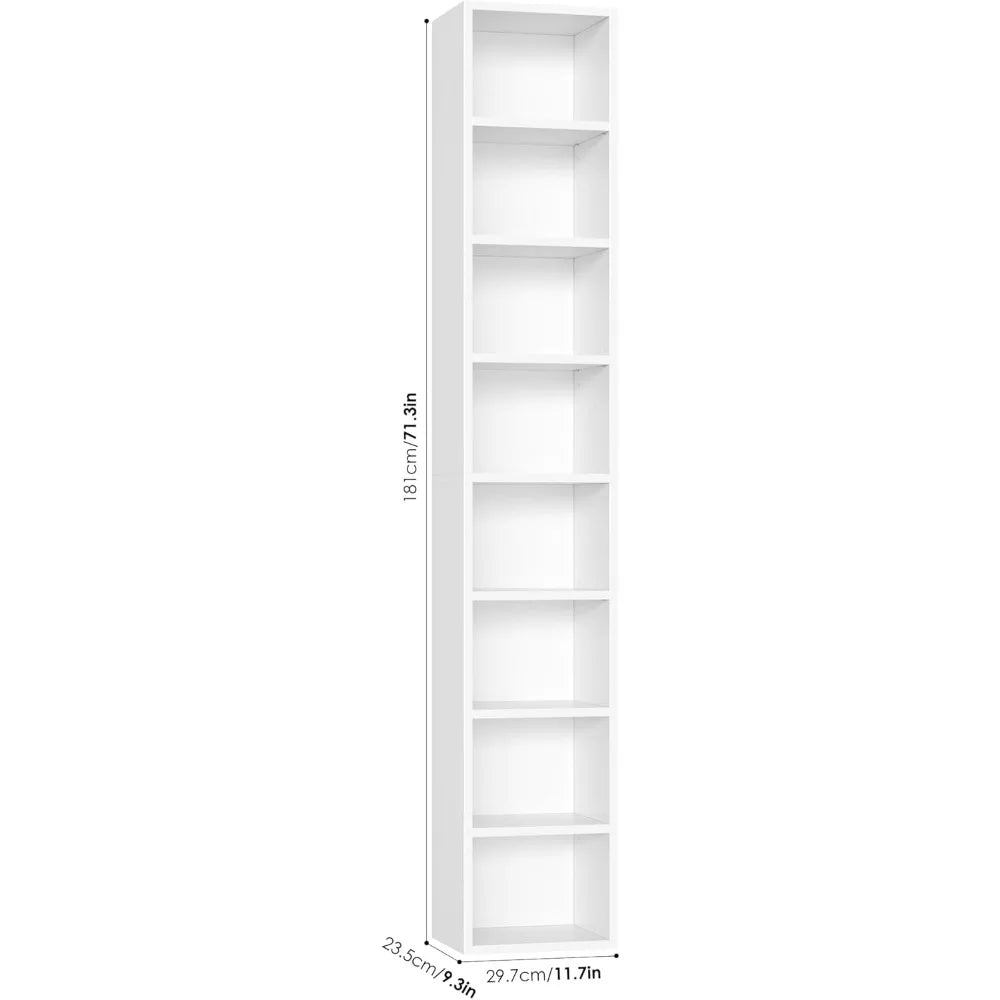 71" Tall Narrow Media Shelf